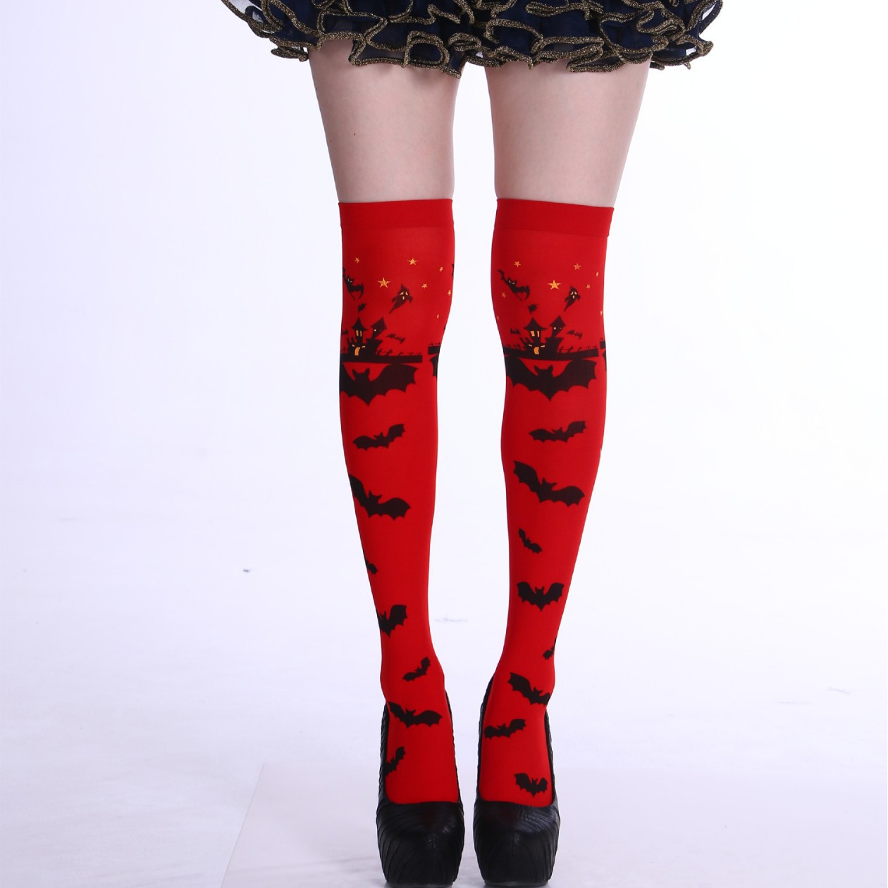 Los fabricantes suministran las medias del Festival del partido de Halloween Festival visten accesorios de ropa calcetines sobre la rodilla calcetines de sangre calcetines de enfermera