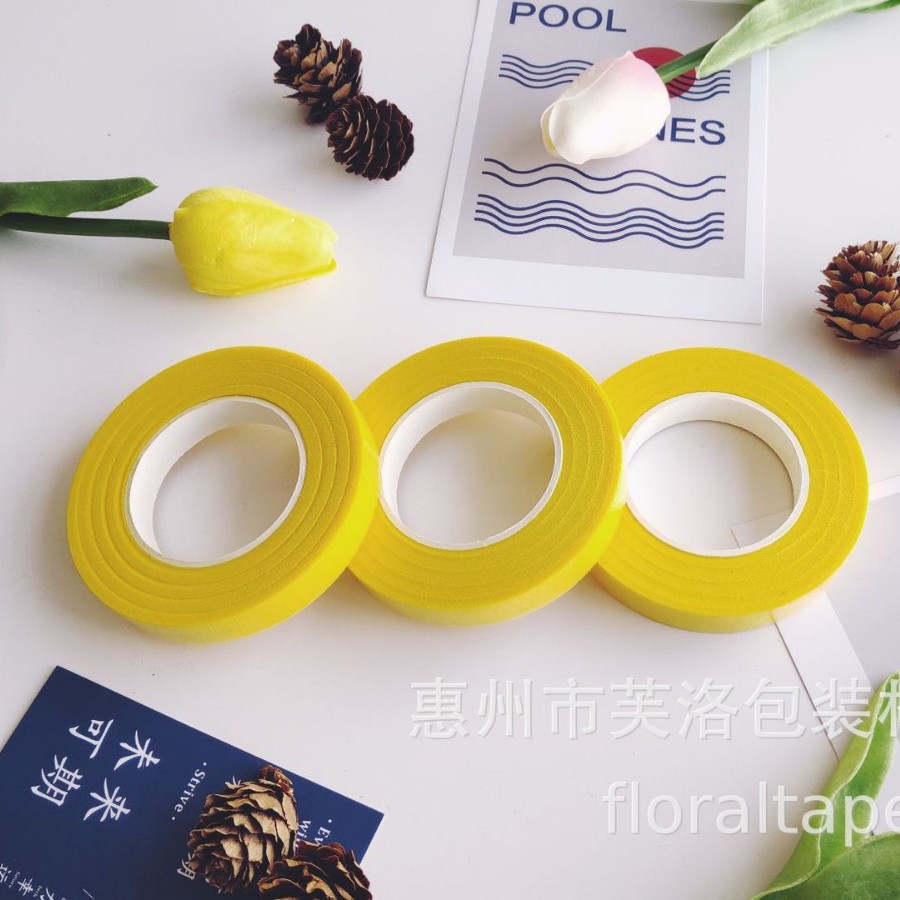 Ventas Directas de fábrica pegajosa cinta verde cinta floral al por mayor 27 m cinta verde cinta polo de la flor DIY flor artificial
