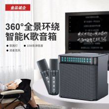 跨境YS223家庭户外KTV蓝牙音响智能LED灯便携式无线麦克风音箱