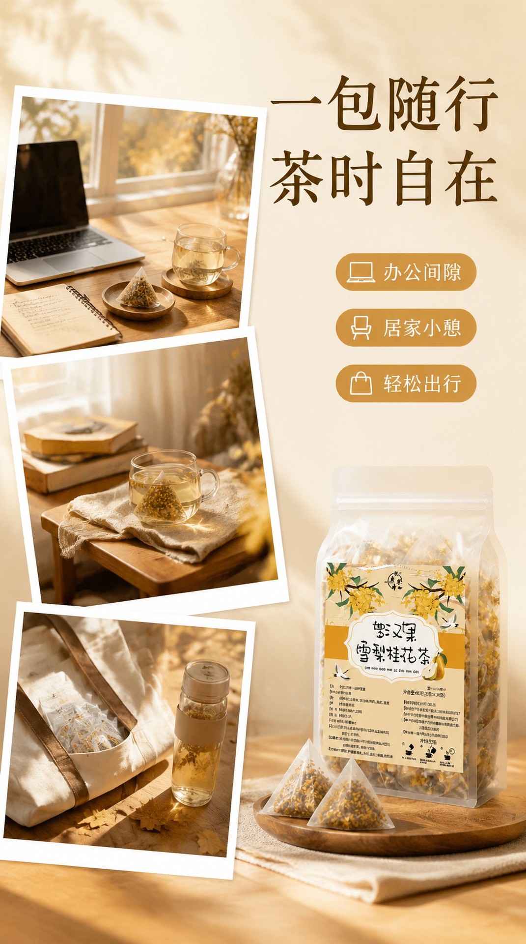Luo Han Guo Snow Pear Osmanthus Tea Bags 3g x 20 Individually Wrapped Herbal Fruit Tea Blend specifications