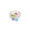 RTEP SWINGSET Little Forest Yu Shuxin The same Ins cute jade flowing Soviet flower color crystal ring