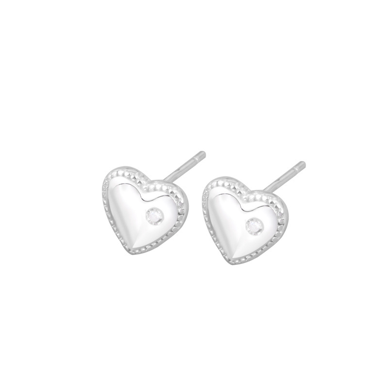 Uhani z diamantom iz srebra 925 unisex slog_voghion.com