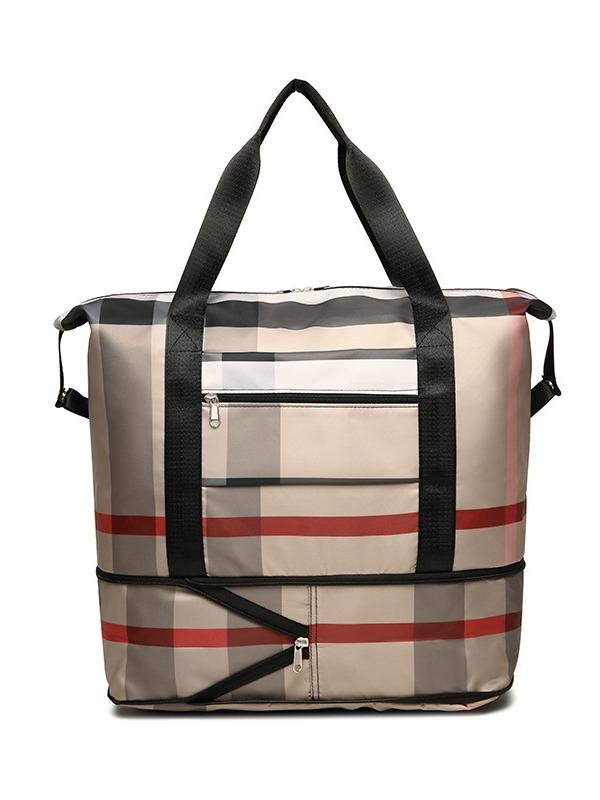 Bolsa de viaje plegable de gran capacidad para mujer, funda para equipaje, maleta con ruedas, almacenamiento para fitness y deportes, transpirable y ligera image 7