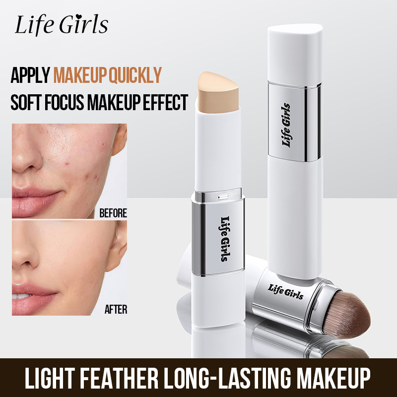 Life Girls Light Plume Maquillaje Base Stick Dual Heads With Brush Post Light Maquillaje Base Cross-Border Beauty Maquillaje Perfect Mujer