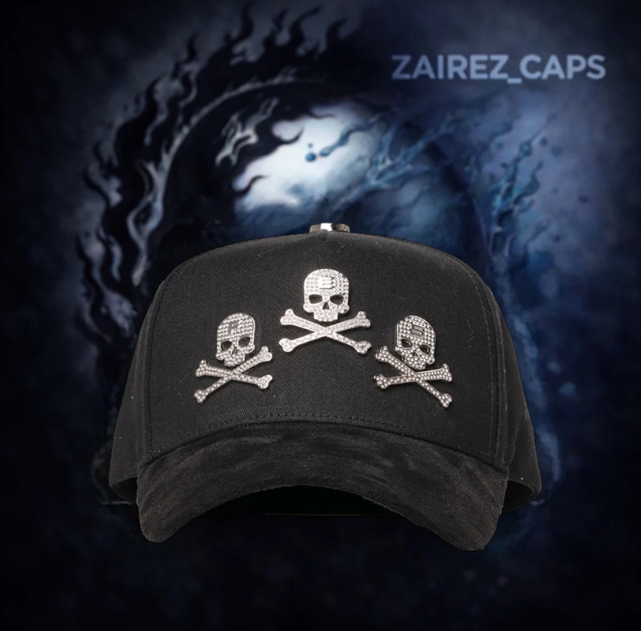 Nuevo Meike Duo Dandy bordado ajustable gorra de boca de pato borde curvo gorra de béisbol con diamantes barba tío