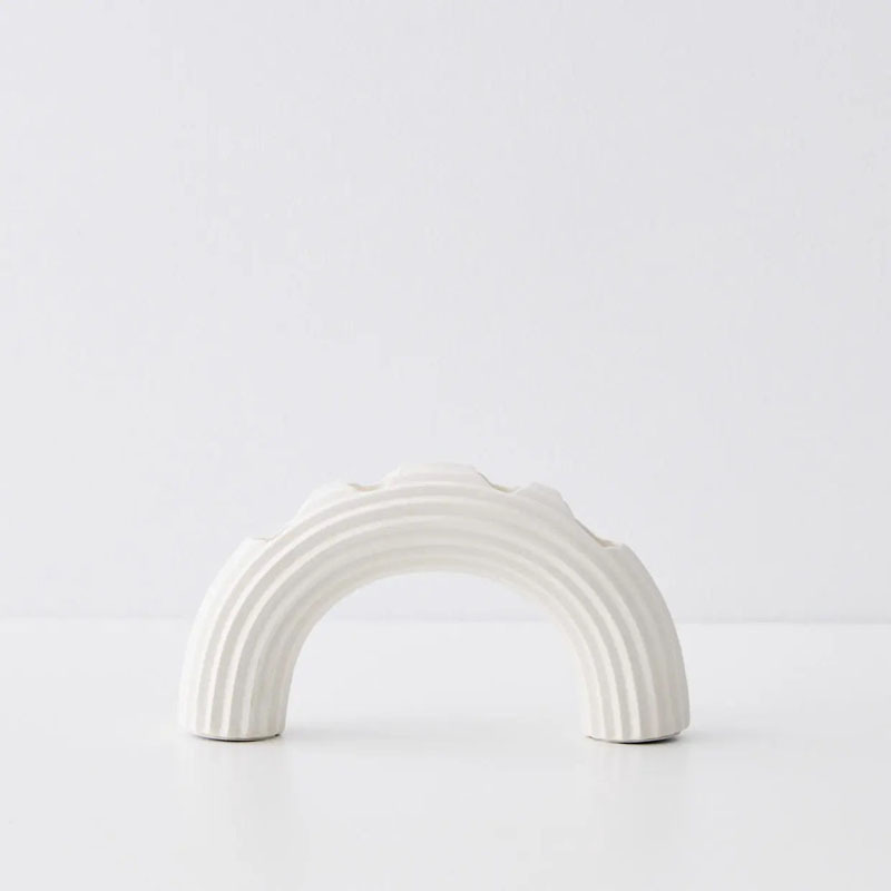 INS Estilo nórdico cerámica blanco candelabro decoración llanura embrión vela titular foto props invitado decoración de escritorio Decoración