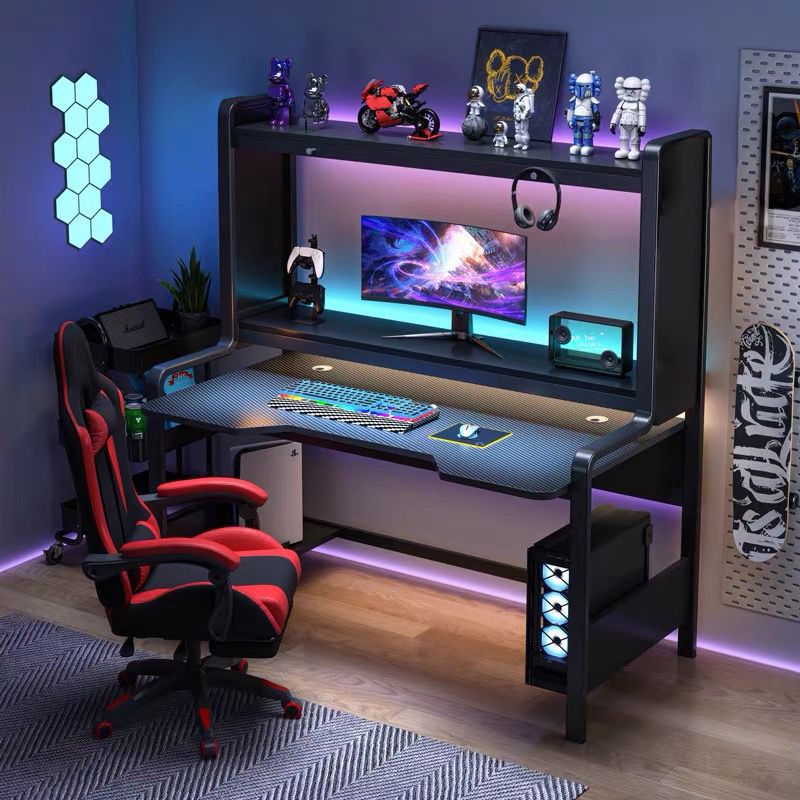Olendfort Computer Desk Desktop Small Apartment Home Study Table Writing Office Desk E-Sports Long Table