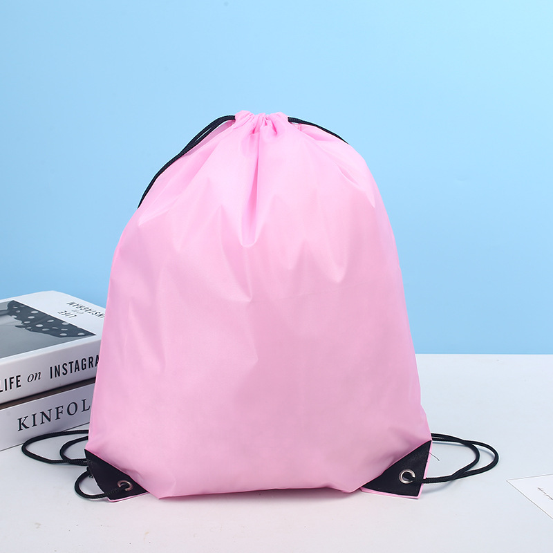 Bolsos de poliéster, mochila de Maratón de baloncesto al aire libre, bolsa de recogida de cuerda de tela de Oxford personalizada