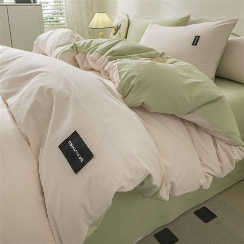 Algodón lavable simple inswind set de cuatro piezas de algodón 100% sábanas de algodón puro cama