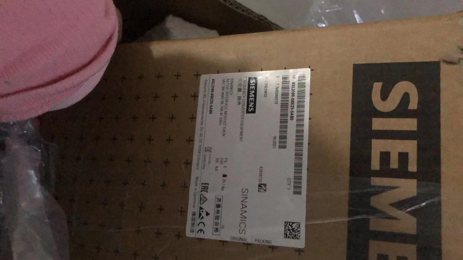 西门子55KW主动线模块6SL3100-0BE25-5AB0原装实物现货