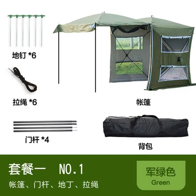 Avtomobil dam çadırları quick-open tent, outdoor - dark-green-package-one-default