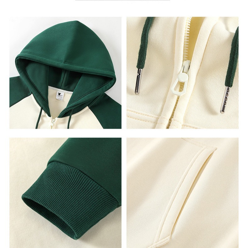 Ropa de trabajo con capucha y manga larga para instituciones de formación, uniformes de trabajo, uniformes de grupo, uniformes escolares, chaquetas, sudaderas de forro polar, impresión de logotipos personalizados