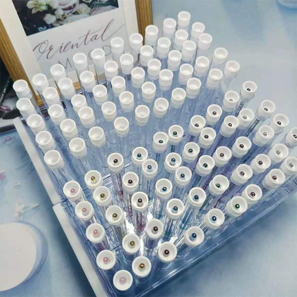Grafting false eyelash brush, independent transparent test tube, disposable eyelash brush, eyelash spiral portable crystal makeup comb