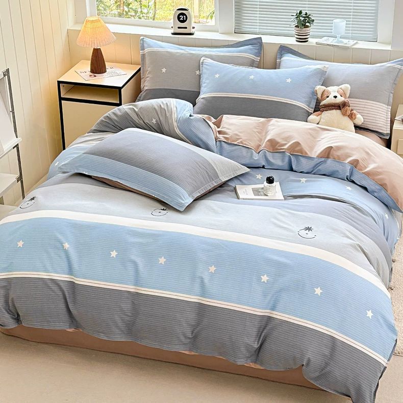 Pequeña cubierta de edredón de algodón fresco 150x180x200x230 cubierta de edredón de algodón completo dormitorio de estudiantes sola edredón individual