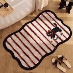 珪藻泥マット漫画ドーパミン子犬浴室滑り止めマット家庭用トイレ入り口吸水滑り止めマット