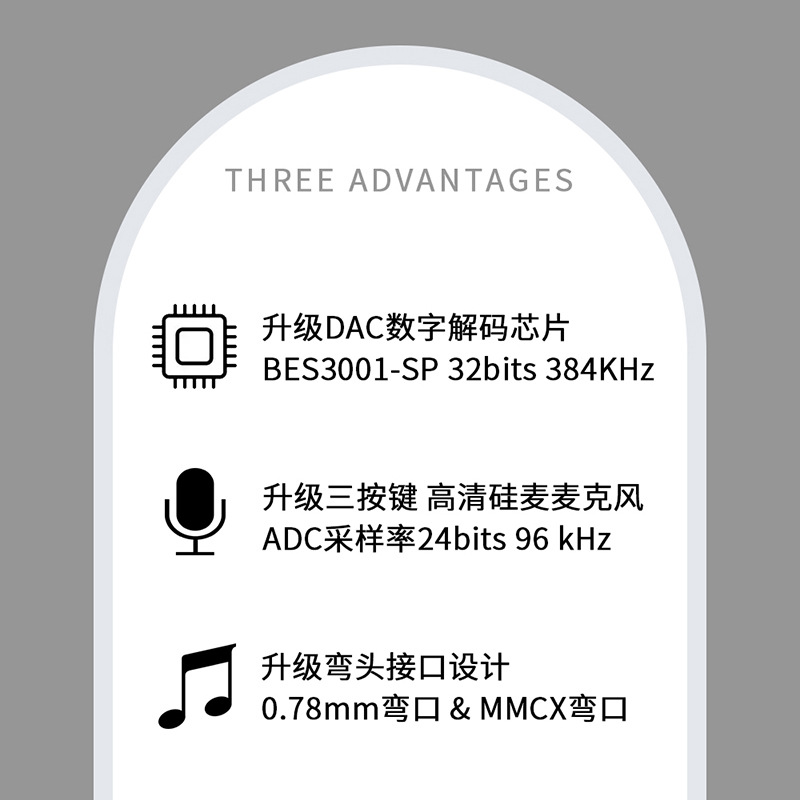 JCALLY TC08PRO TYPEC digital audio oxygen-free copper headphone upgrade cable MMCXQDCZSN0.78