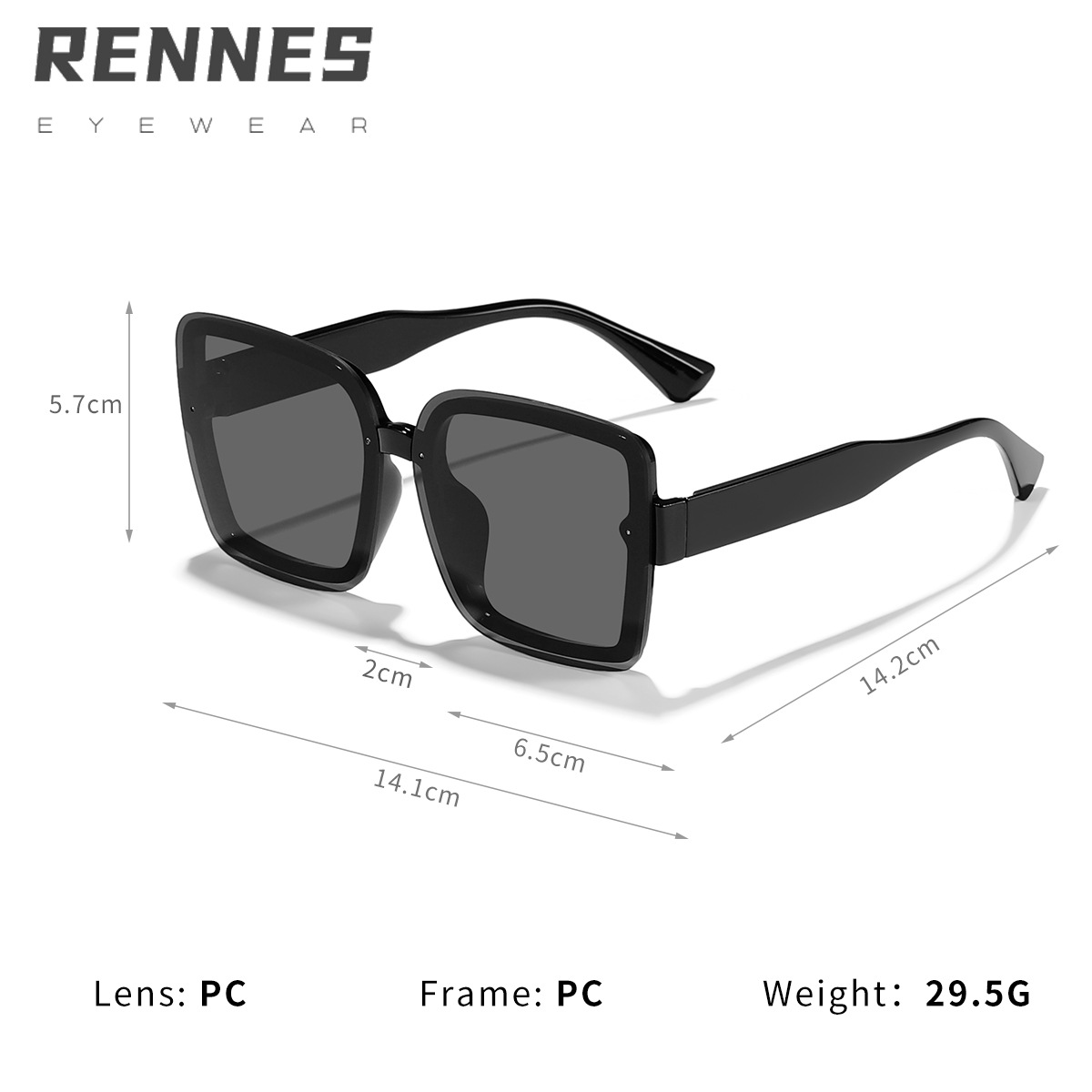 Venta al por mayor transfronteriza versión coreana de la caja para PC gafas de sol anti-ultravioleta para mujer Gafas de sol de forma cóncava de alta calidad Sunglasses