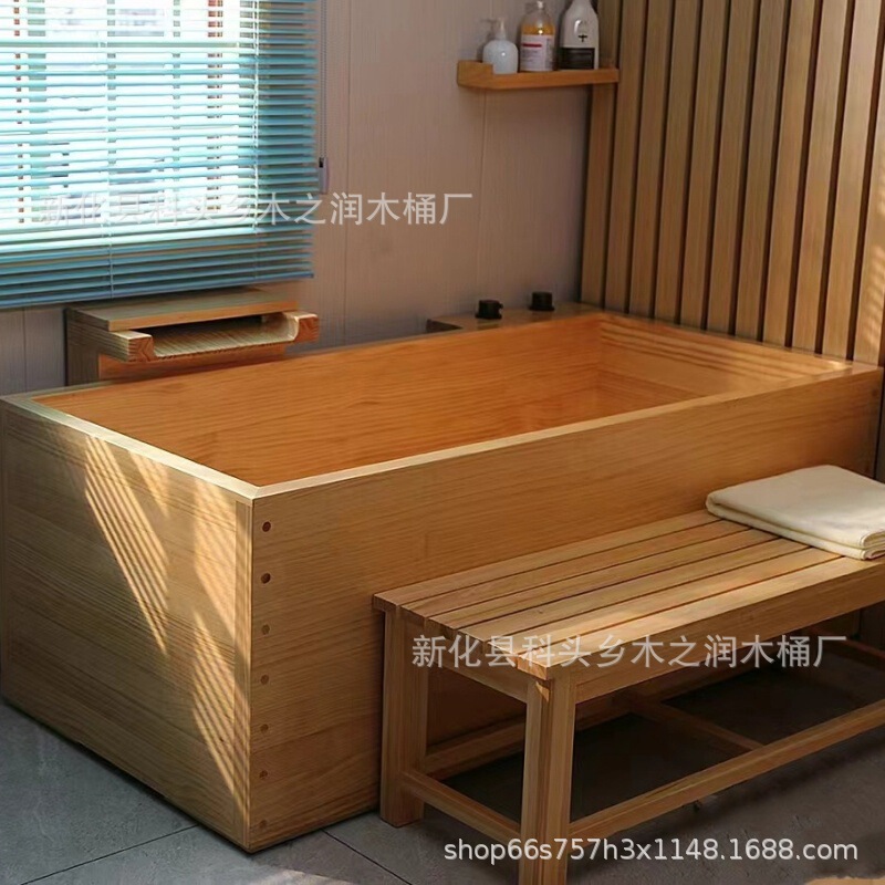Japanese Imported Cypress Wooden Bath Bucket Wooden Bathtub Solid Wood Bath Bucket Bath Bucket Japanese Style