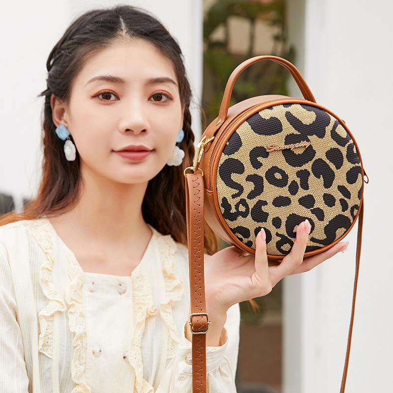 Bolsas de moda retro estampado leopardo bolsos populares de mujer bolsos de hombro de mujer bolsos de mano casuales image 1