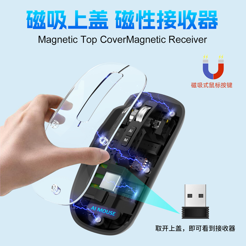 AI スマート音声マウス ワイヤレス Bluetooth 音声起動 タイピング 翻訳 ライティング PPT 絵画 サイレント PPTDeepSeek|undefined