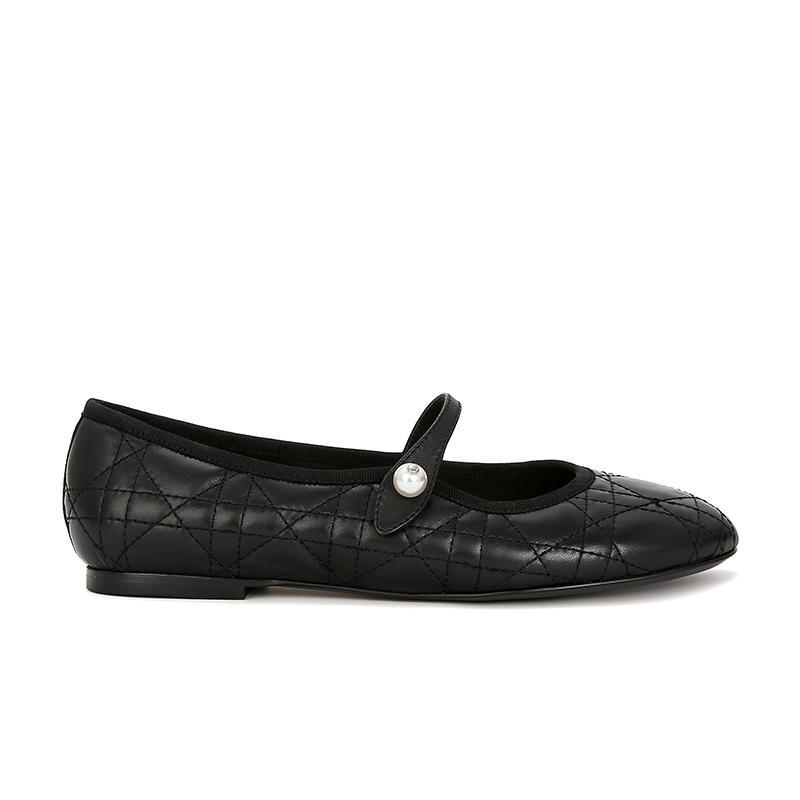 Señorita ~ Perla francesa con punta redonda, zapatos individuales, zapatos Mary Jane planos, zapatos de ballet, mujeres