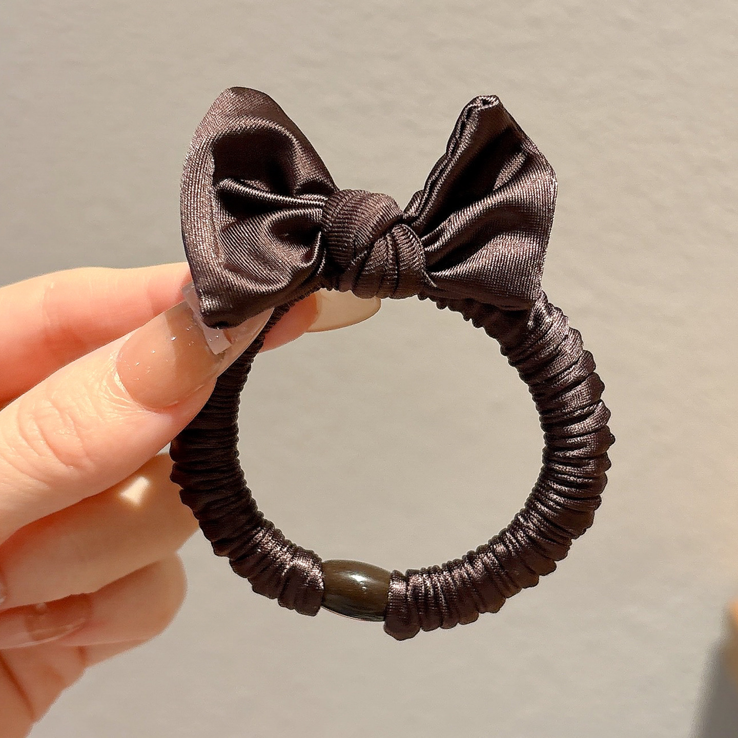 Perlas de terciopelo de alta sensación, anillo de cabello de intestino grande, temperamento femenino elegante, cuerda de cabello de cola de caballo baja, cuerda de cabello de alta elasticidad no dañada