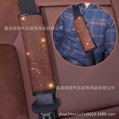 Diamond Car Seat Belt — Seat belt shoulder pad - orange-yes-2517