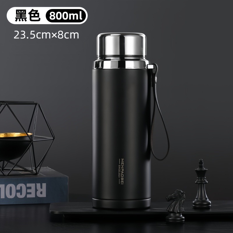 新款大容量不锈钢保温杯高档商务杯办公茶水分离泡茶杯高颜值水杯|undefined