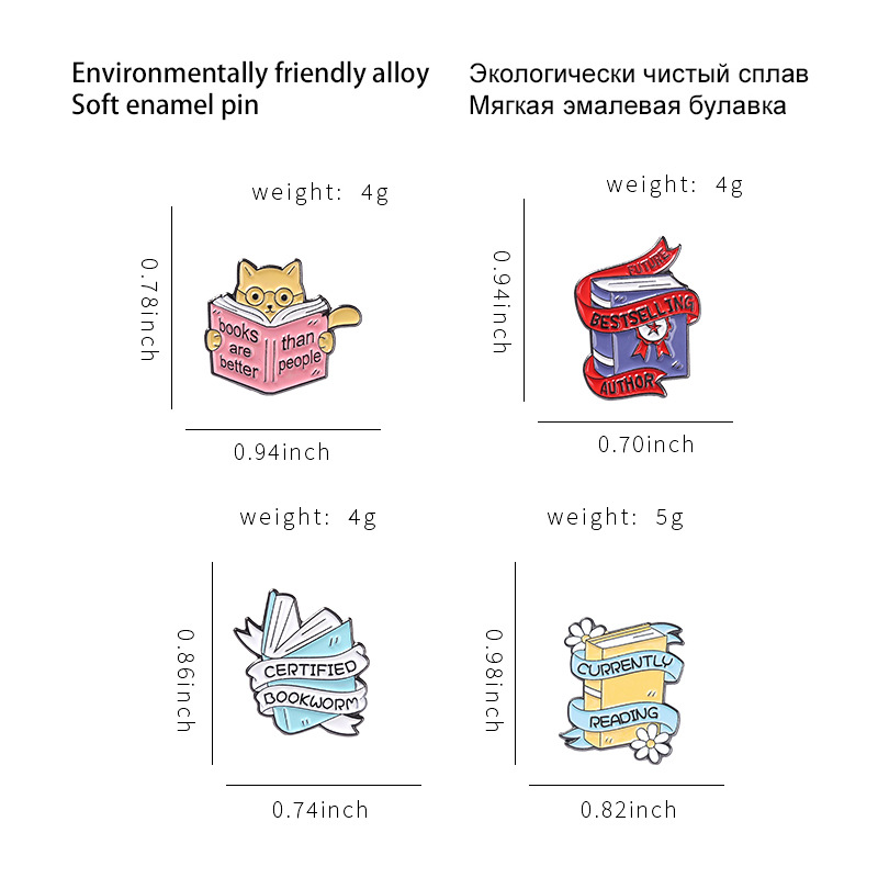 Plating Design Cute, IG Style Style Cute IG Style Pin Book Letter Alloy Plating Unisex Brooches
