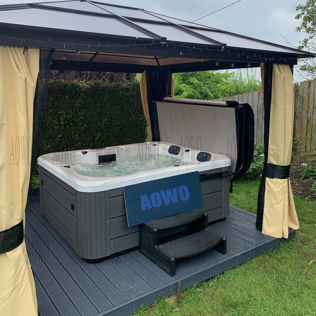 spa al aire libre acrílico independiente piscina de surf calentada a temperatura constante 4 personas inteligente Jacuzzi al aire libre