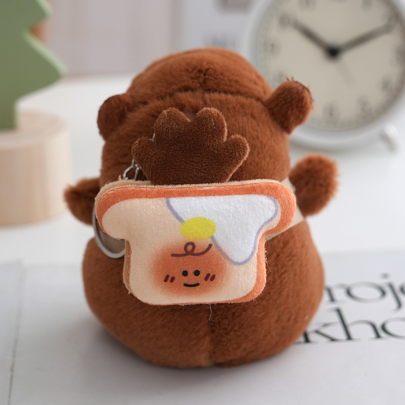カピバラぬいぐるみハンバーガークッキーカピバラ人形キーホルダーバックパックペンダントぬいぐるみペンダント卸売|undefined