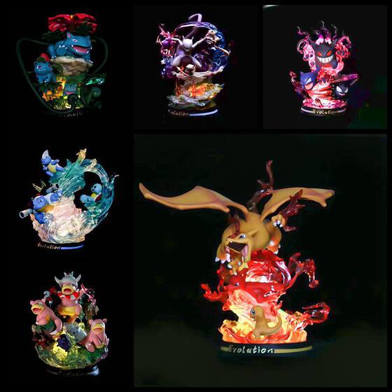 GK water arrow turtle super dream Geng ghost wonderful frog stay beast fire dragon luminous version boxed hand model wholesale
