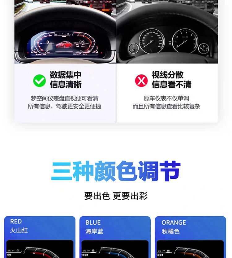 Suitable for Bmw 3 Series-7 Series/X3-X6 Lcd Dashboard, Linux System Plug-And-Play