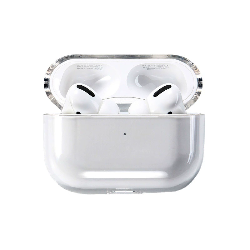 Protective case (Apple AirPods Pro2) transparent TPU/PC, hard/soft shell, lanyard options
