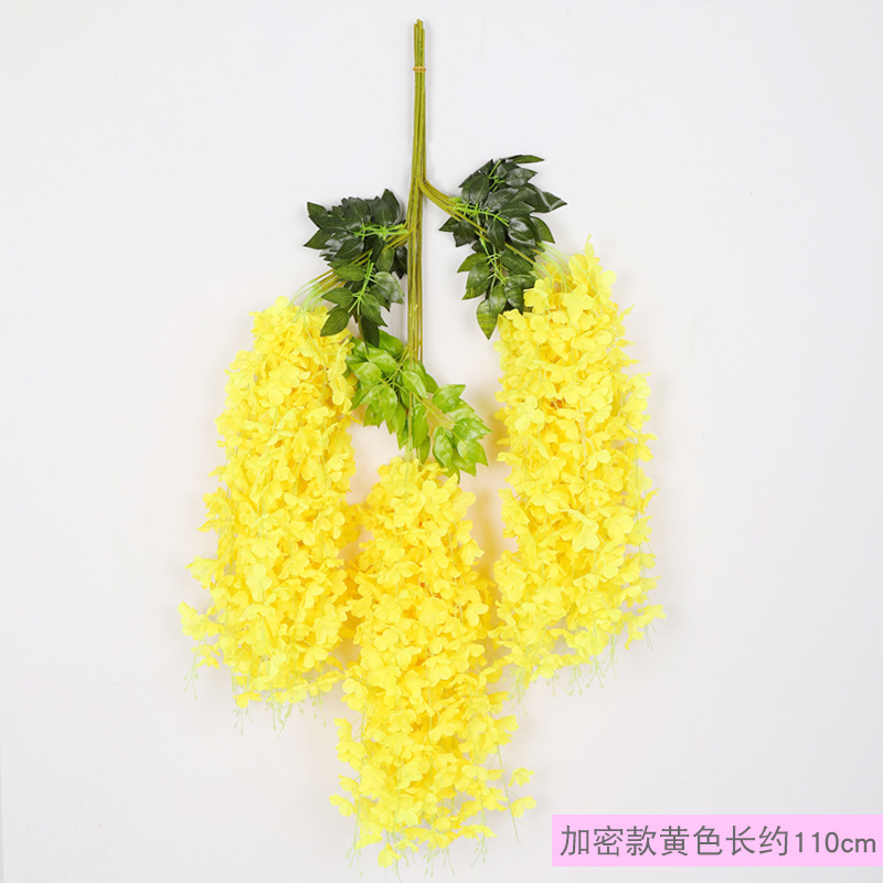 Flor de Glicinia, Flor de Techo Violeta, Flor de Glicinia para Bodas, Enredadera Decorativa, Enredadera de Flores Artificiales, Decoración del Hogar al por Mayor