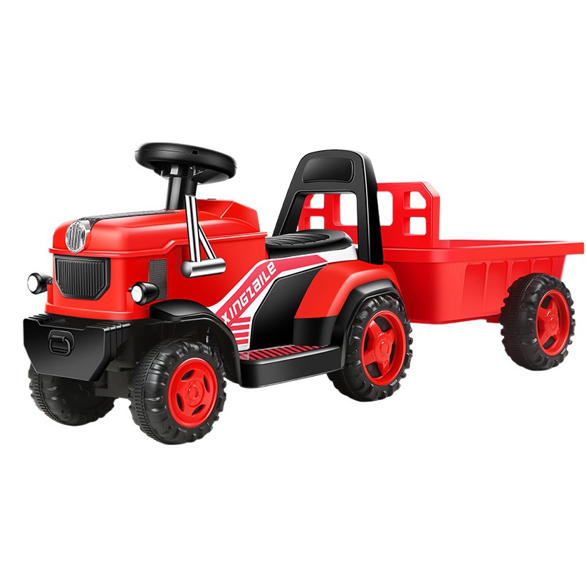 Fábrica de entrega de una pieza El tractor de coche eléctrico para niños puede sentarse 2-8 años de edad, hombre y mujer bebé grande de cuatro ruedas