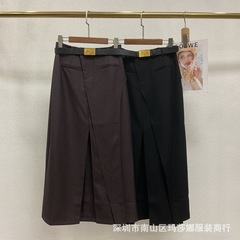 半身裙秋冬显瘦设计感a字裙25新款包臀裙气质开叉中长款百搭女裙