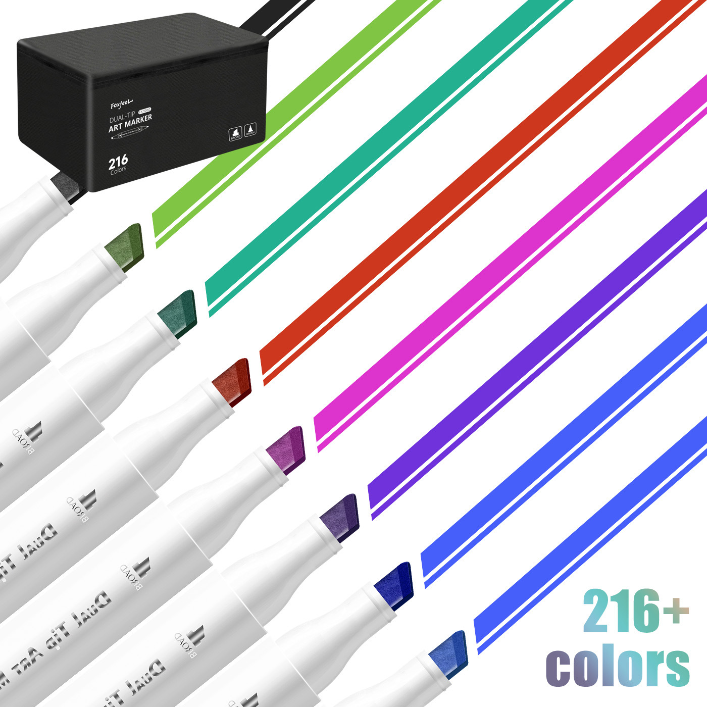 Blanda cabeza marcador bolígrafo conjunto de arte animado color de piel bolígrafo de tela bolsillo de pintura de dos cabezas de acuarela de estudiantes de secundaria