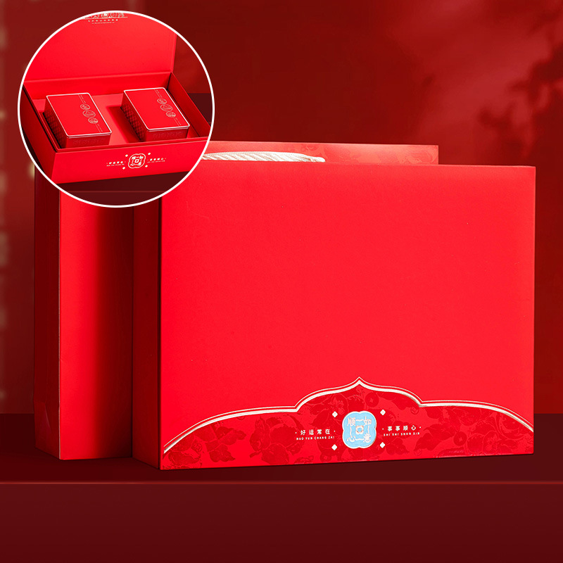 新款古树红茶铁罐茶叶罐茶叶包装盒大红袍铁观音岩茶礼盒空盒通用