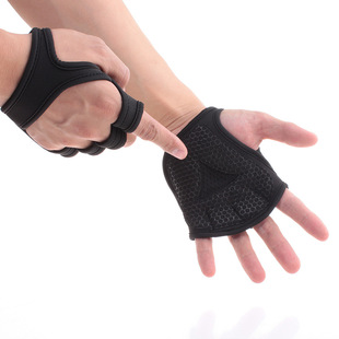 Fitness half-finger gloves custom dumbbell equipment horizontal bar training men's cycling yoga women's non-slip hollow palm guard