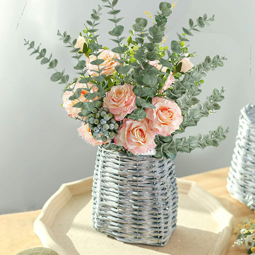 Simulated single pulped eucalyptus leaf ins decoration home furnishings wedding matching flower arrangement accessories simulated green plants
