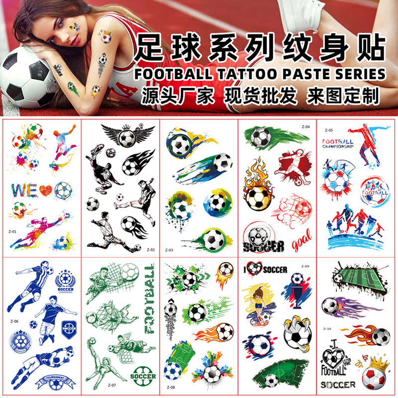 Factory in stock Football Tattoo Sticker World Cup Club Game Party Fans Carnival Temporary Face Sticker Factory in stock Football Tattoo Sticker World Cup Club Game Party Fans Carnival Temporary Face Sticker