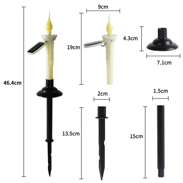 Plastic LED street lamp for gazebo