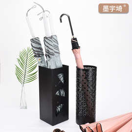 金属冲花雨伞桶居家收纳筒简约雨伞收纳神器大堂雨伞架报刊收纳桶