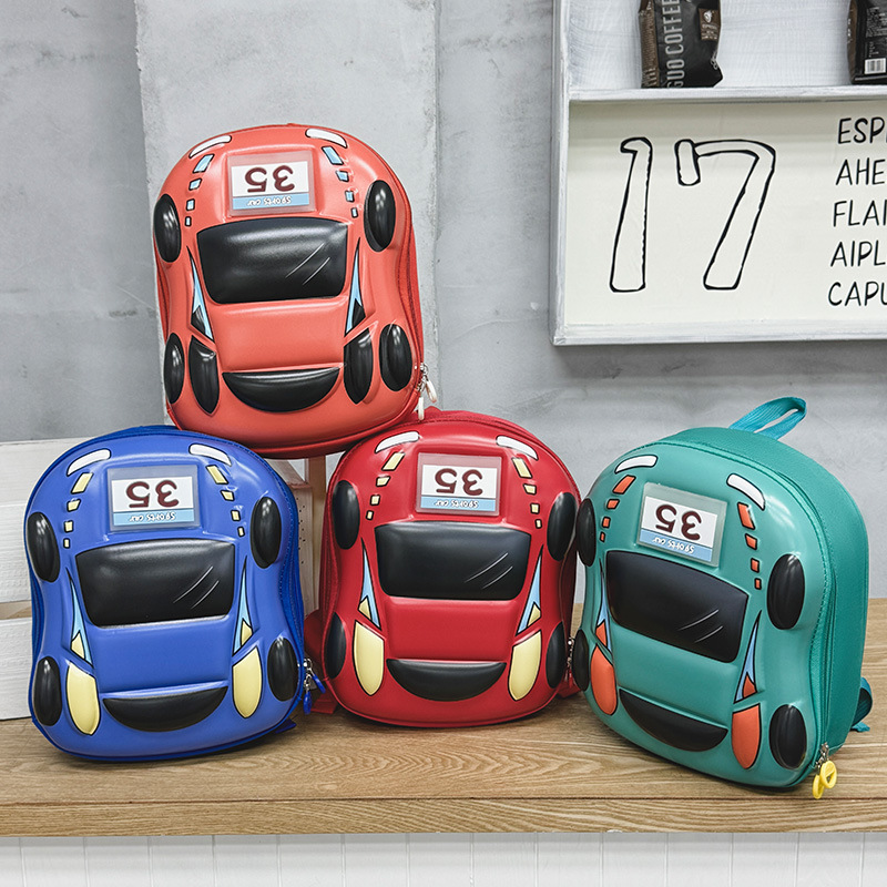 Mochila de estilo de carreras cool, mochila de huevo ligera para niños y niñas, nueva mochila de comercio exterior para niños