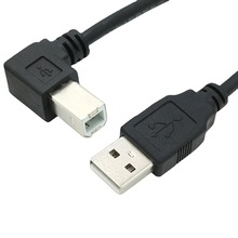 90度直角弯头USB2.0公转B型方口移动硬盘线USB转方口打印机数据线