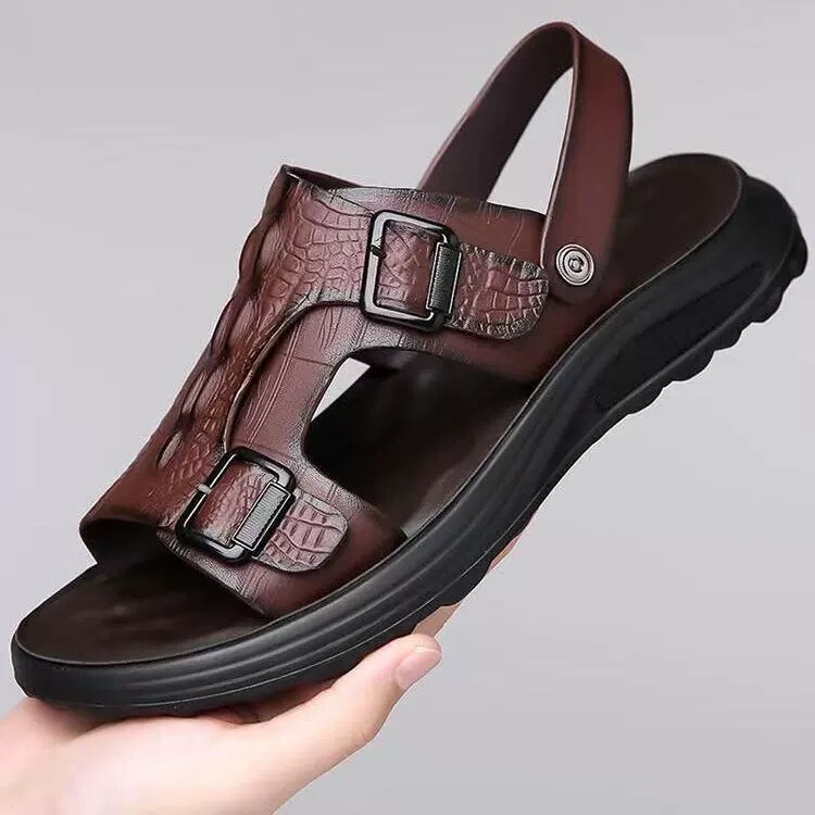 Men's Sandals 2025 New Summer Soft Sole Sandals Casual Non-Slip Beach Shoes for Outerwear Dropshipping