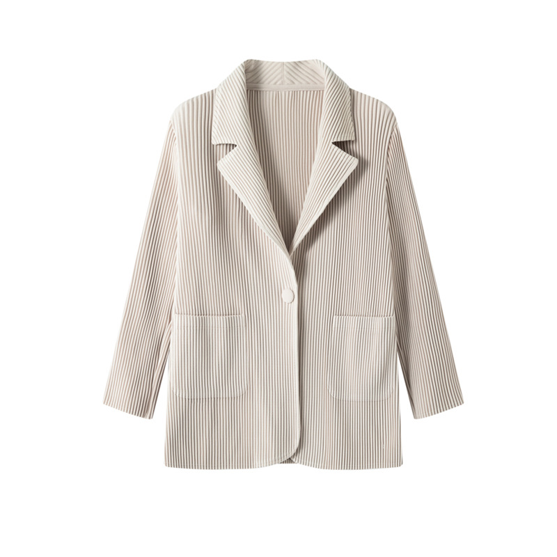 Miyake Pleated 2025 New Autum Goddess Style Casual Suit Top Classy Elegant Classy Suit Jacket