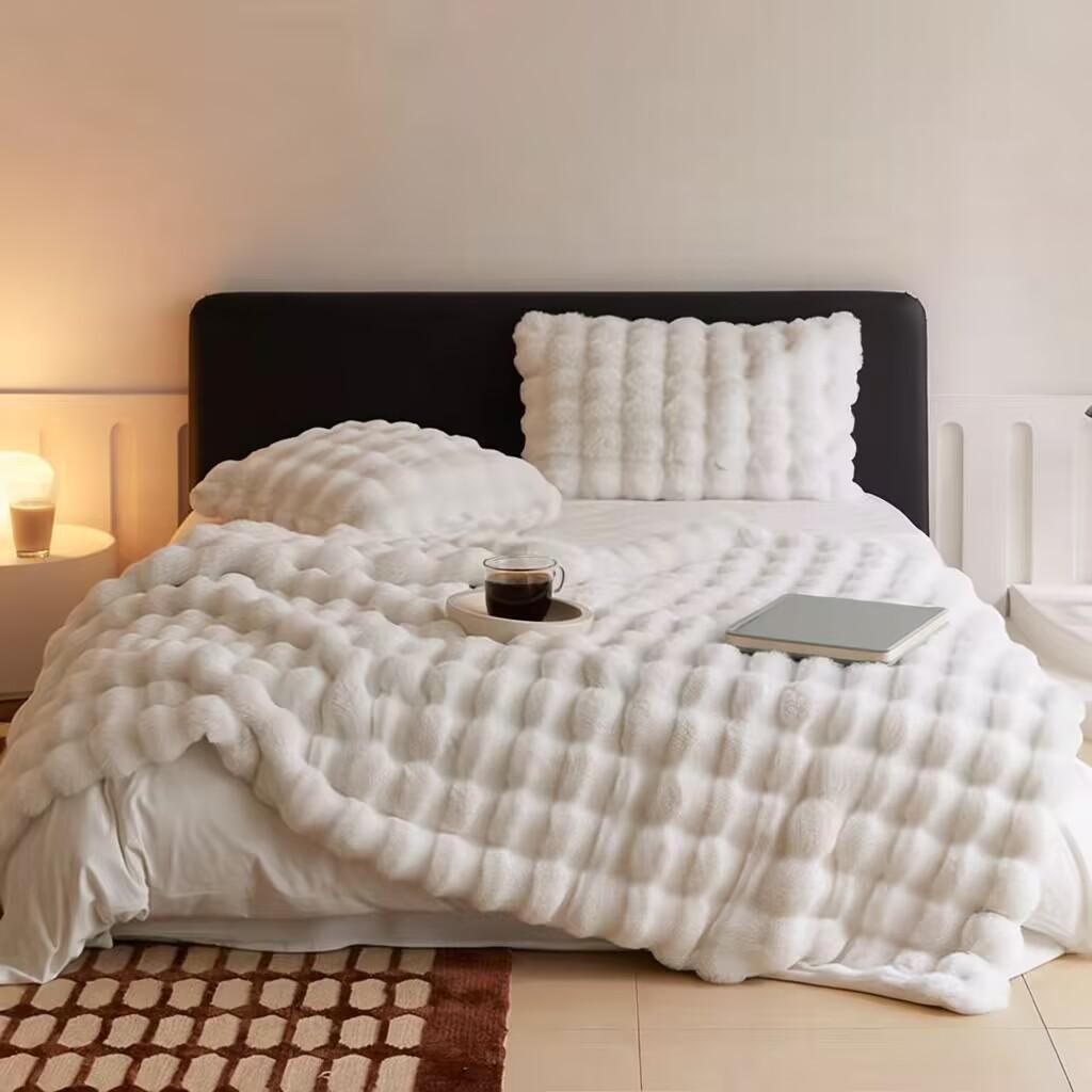 Mantras toscanas de doble cara gruesas mantas cálidas suaves mantas de acúmulo de goma mantas de espuma de sala de estar sofá dormitorio