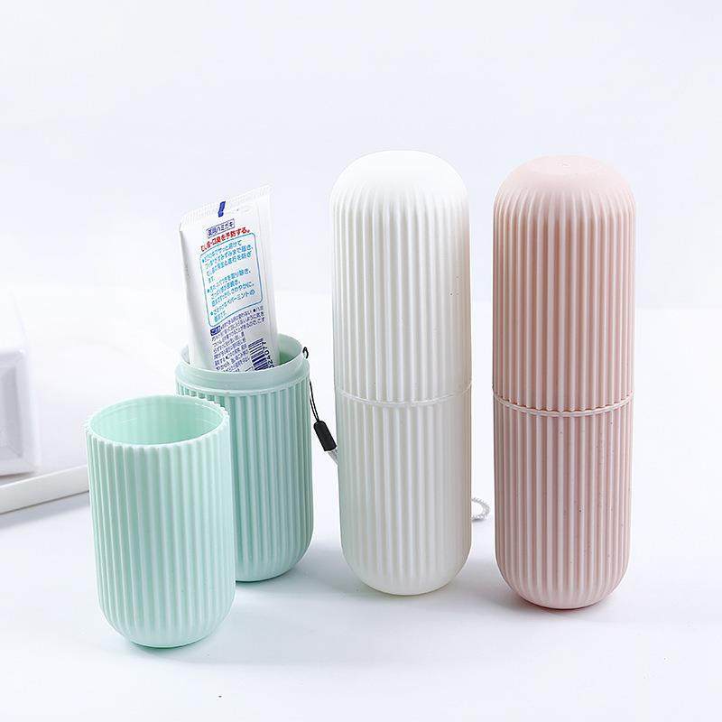 Portable Travel Toothbrush And Toothpaste Holder Cup Vertical_voghion.com